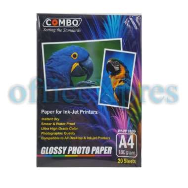 Kertas Foto / Glossy Photo Paper A4 180Gr Combo