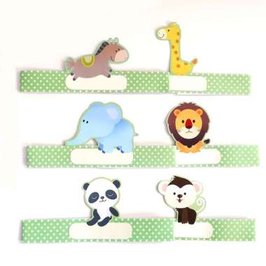 Topi Ulang Tahun Karakter Binatang Cute Animal Birthday Band Beruang