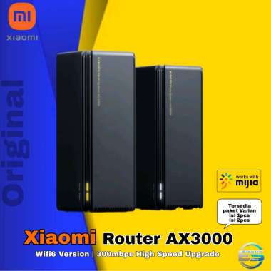 Xiaomi Router AX3000 Mesh System Mi Router WiFi 6 Upgrade AX1800 isi 2 Pack mesh Global Version AX30