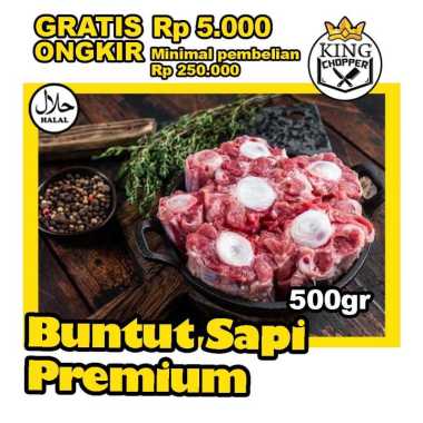 BUNTUT SAPI PREMIUM BERSIH FROZEN CENTER CUT MURAH BEKASI FRESH BEKU SEGAR DAGING POTONG IGA 500 gr
