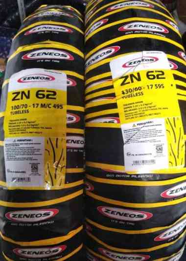 Paket Ban Zeneos 100 70 - 17 dan 130 60 - 17 ZN62 TUBELESS