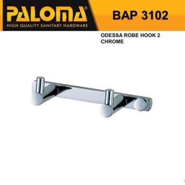 Kapstok Gantungan Baju Handuk Paloma BAP 3102 - 2 Kait Kapstok Kamar Mandi Kapstok Baju Murah Berkua
