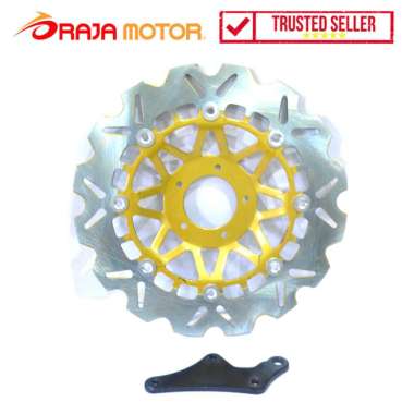 RajaMotor Piringan Disc Brake Depan Honda Supra X 300mm dengan Bracket Gold