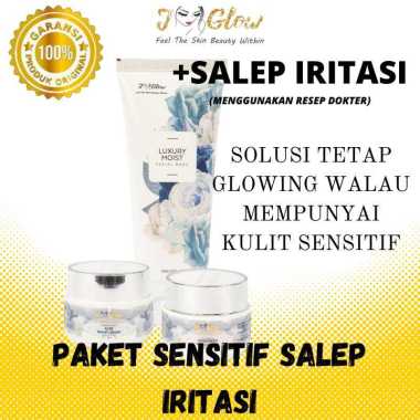 Jglow j glow skincare paket skincare acne kulit sensitif perawatan wajah glowing night cream kecanti