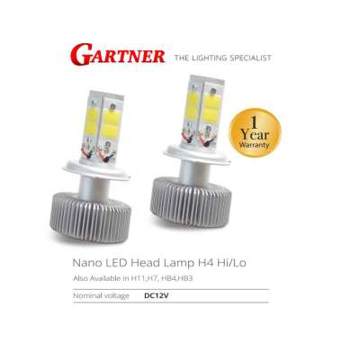 Lampu LED Mobil H4 Hi-Low Baem Gartner NANO LED Series per SET