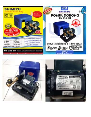 Pompa Air Pendorong Booster Otomatis Shimizu PB 228 BIT / PB228BIT / PB-228 BIT