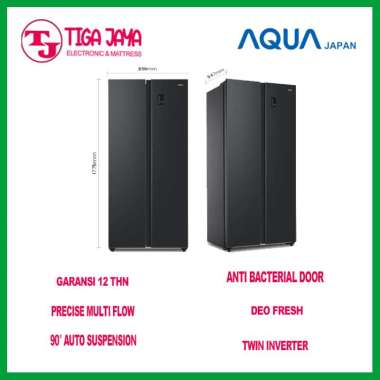 AQUA AQR-565IM KULKAS SIDE BY SIDE TWIN INVERTER AQR565IM 561IM AQR