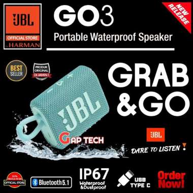 JBL GO 3 / GO3 (Successor JBL GO 2) Portable Waterproof Bluetooth Speaker Teal