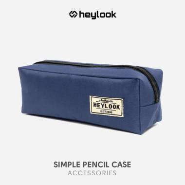 HEYLOOK Tempat Pensil Pencil Case Kostak Kotak Alat Tulis Atk Sekolah Kuliah Kerja Navy