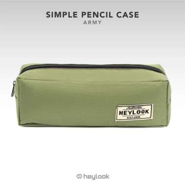 HEYLOOK Tempat Pensil Pencil Case Kostak Kotak Alat Tulis Atk Sekolah Kuliah Kerja Army