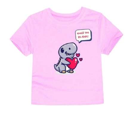 Little Fresco - Kaos Anak Dino Love Mine Pink M
