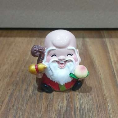 Patung Dewa Budha Koin Emas Dewa Long Life Patung Chibi Long Life Pajangan Dashboard Mobil Lu