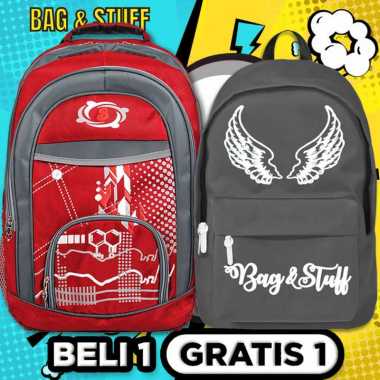 TAS RANSEL SEKOLAH-BELI 1 GRATIS 1-RIPPLE RANSEL LAPTOP+ FREE 1 WINGS TAS LAKI PRIA SD SMP WRN ACAK 