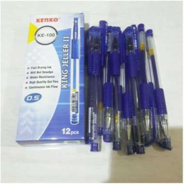 Pulpen Gel Kenko Warna Biru( KE-100 )