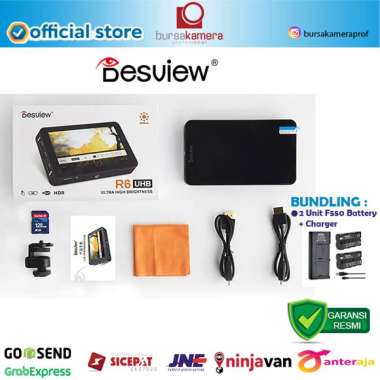 BKP Desview R7 PLUS 7inch Touch Screen 1000nits 1920×1200 4K HDMI Ori + 2 Unit F550 Battery + Charge