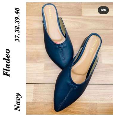 Sepatu Slop heel wanita Fladeo ORI 38 hitam