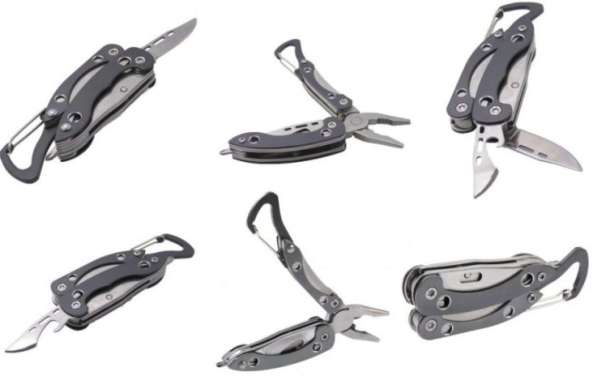 Multifunctional EDC Carabiner Pliers Knife Outdoor Survival Steel Mini