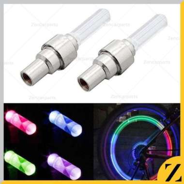 TUTUP PENTIL LED LAMPU MENYALA 7 WARNA WARNI MOTIF RAINBOW