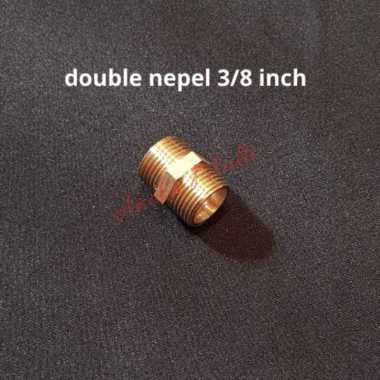 Jual double niple nepel sock drat luar 38 inch 18mm copper Terbatas