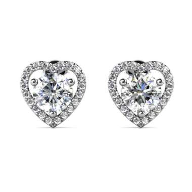 Mon Amour Earrings - Anting Moissanite diamond by Her Jewellery GRA