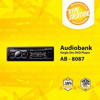 Audiobank Ab-8087 1 Din Headunit Single Din Dvd Player Black
