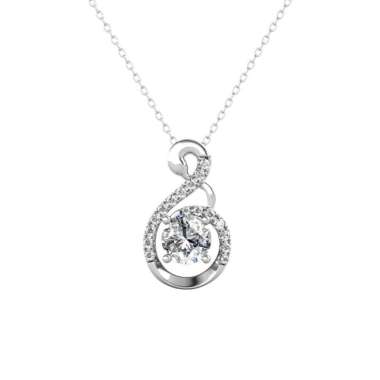 Le Aurore Pendant - Kalung Moissanite Diamond by Her Jewellery GRA