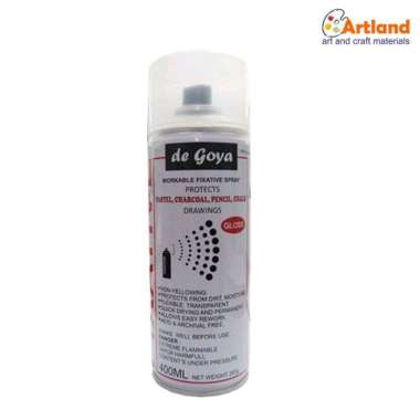 DEGOYA DE GOYA FIXATIVE WORKABLE SPRAY GLOSS CAIRAN PELINDUNG GAMBAR LUKISAN