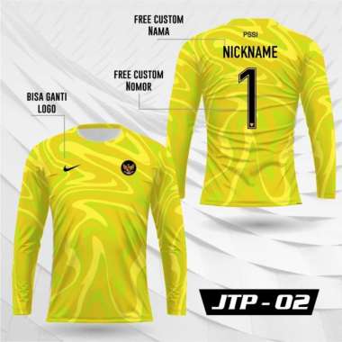 Jersey timnas indonesia baju bola kiper gk kaos baju lengan panjang S KUNING