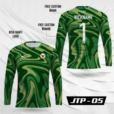 Jersey timnas indonesia baju bola kiper gk kaos baju lengan panjang M HIJAU