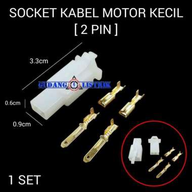 Socket Kabel Motor Socket Scun Connector Cable 2 Pin Kecil