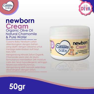 50gr - Cussons Baby NEWBORN CREAM organic Olive Oil Natural Chamomile Pure Water new born nb cusson