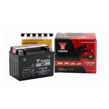 AKI ACCU MOTOR YUASA YTX9-BS 12V ,8Ah DI JAMIN ORIGINAL