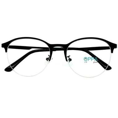 Oppa Glasses OPPA OP30 FBL Korea Frame Bulat Kacamata Unisex - Black