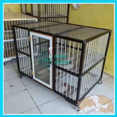 Kandang Hewan Peliharaan Minimalis Pintu 1 Alumunium Lantai Keramik