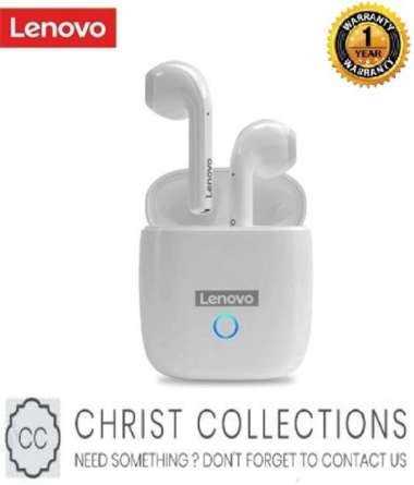 LENOVO TRUE WIRELESS BLUETOOTH EARPHONE MINI EARBUDS TWS WITH ENC LP50 Putih