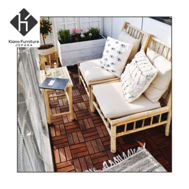 ( HEMAT ISI 50PCS ) PARKET LANTAI / PARKET KAYU JATI / LANTAI KAYU JATI DECKING TILE / PARQUET / ubi