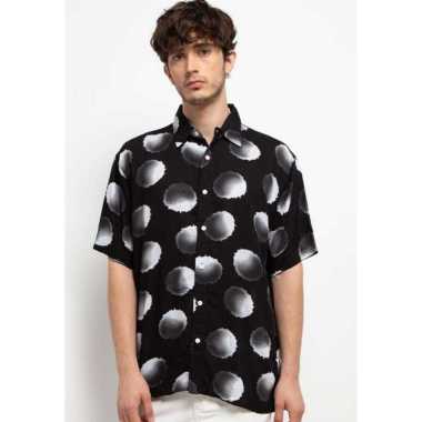 Nade Japan NTA40 Kemeja Pantai Kasual Pria Splash Hitam L