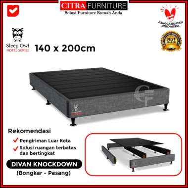 Dipan divan tanpa sandaran untuk springbed atau kasur (140x200) Putih