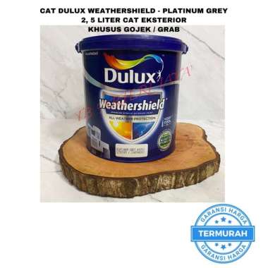 DULUX WEATHERSHIELD CAT TEMBOK EXTERIOR WARNA PLATINUM GREY 2,5 LITER