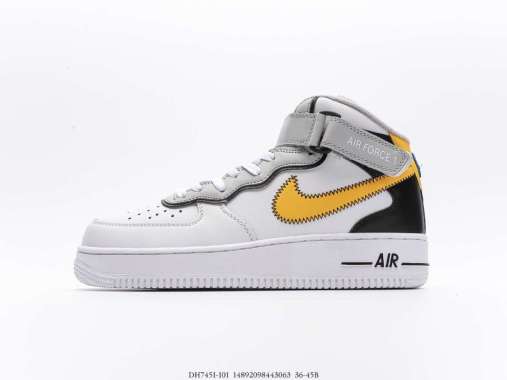 air force 1 white and black mid