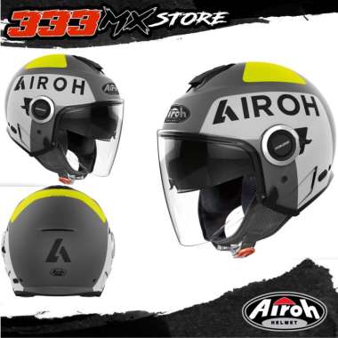 AIROH HELIOS 2022 UP GREY MATT HELM HALF FACE AIROH HELIOS UP 2022 XL