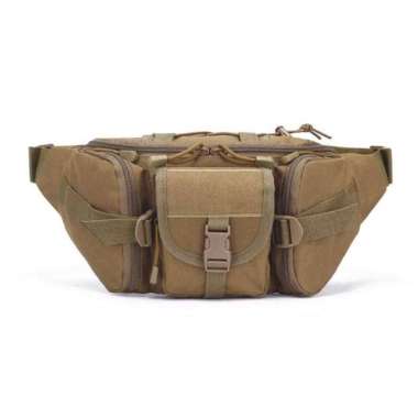 Hamlin Roger Tas Pinggang Waistbag Pria Design Casual Waterproof Material Oxford ORIGINAL - Khaki