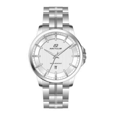 Navy Club Jam Tangan Pria Portland - Stainless Steel Strap white