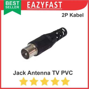Jack Kabel Antena TV Antenna Cable Connector Colokan Konektor TV PVC