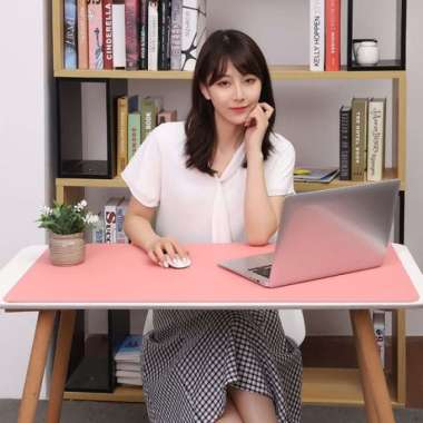 Alas Meja Laptop Mouse Cangkir Anti Slip Alas Komputer Lebar - Hitam Hijau