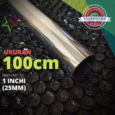 (1meter) pipa bulat 1inchi (25mm pipa gantungan baju hanger lemari display toko baju pipa hollow bes