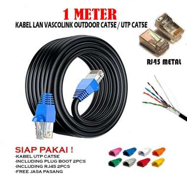 Kabel LAN outdoor UTP Cat5e 1M 1meter 1 meter high quality