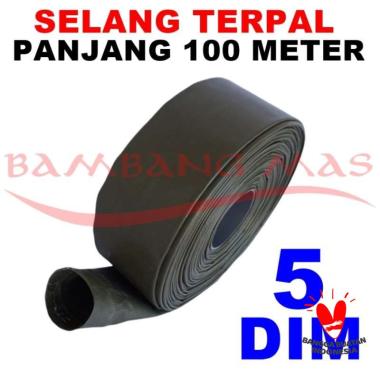 Selang Drip Irigasi Terpal Orchid Semi Karet 5 Dim Panjang 100 Meter