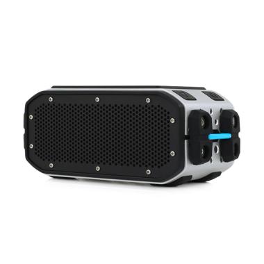 Braven BRV Pro Waterproof Bluetooth Speaker Silver Cyan