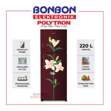Polytron Kulkas 2 Pintu 230L PRB 237 / PRB237 New Belleza 230 L